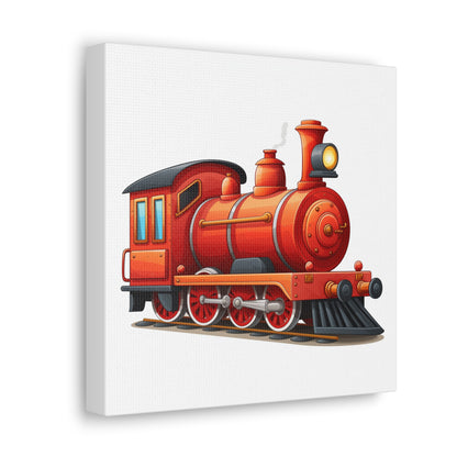 Boys Trains Canvas Red