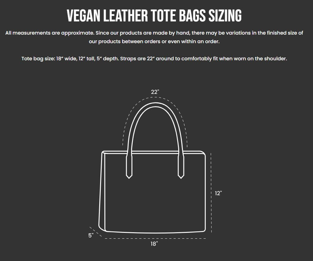 Vegan Leather Tote Bag Cornflowers FL043