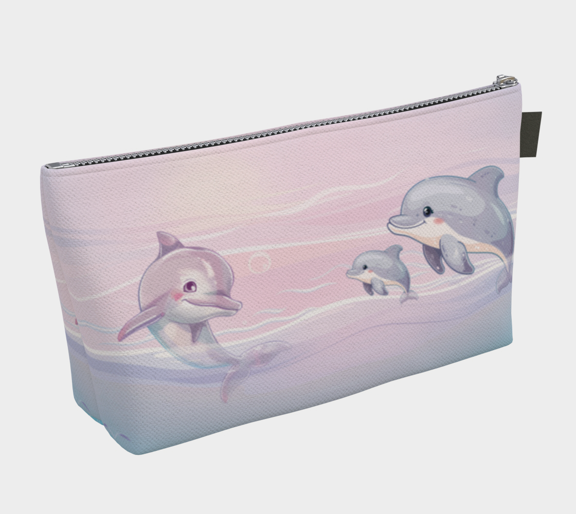 Girls Dolphin Ocean Makup Bag
